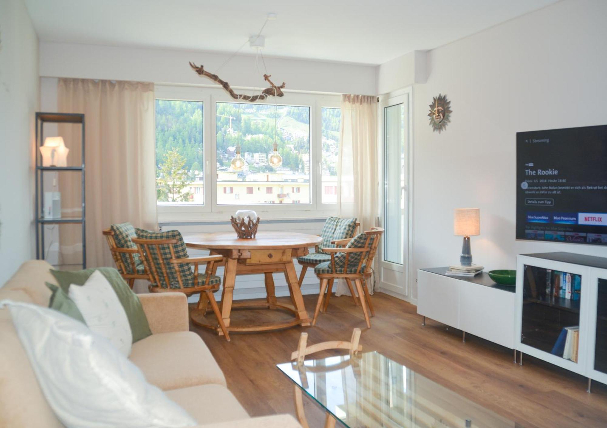 Swissme - Neu-Seeblick-Balkon-Parkplatz-Nahe Bergbahn Sankt Moritz Eksteriør bilde