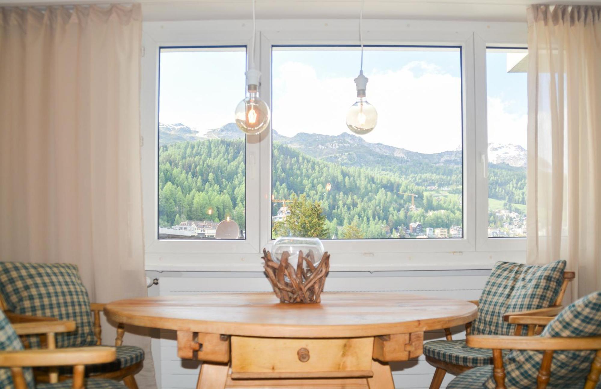 Swissme - Neu-Seeblick-Balkon-Parkplatz-Nahe Bergbahn Sankt Moritz Eksteriør bilde